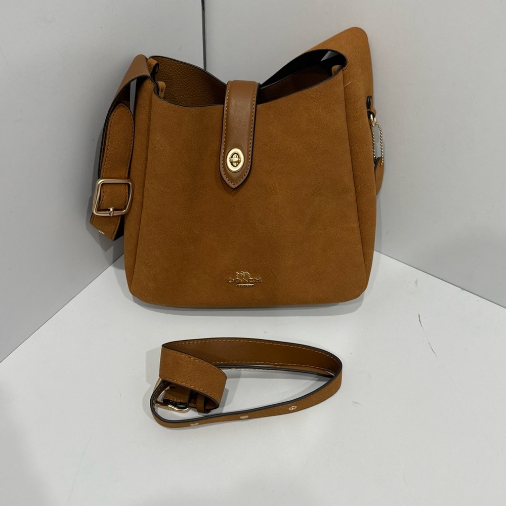 Coach Hadley Suede Shoulder Bag - Picture 3 of 8